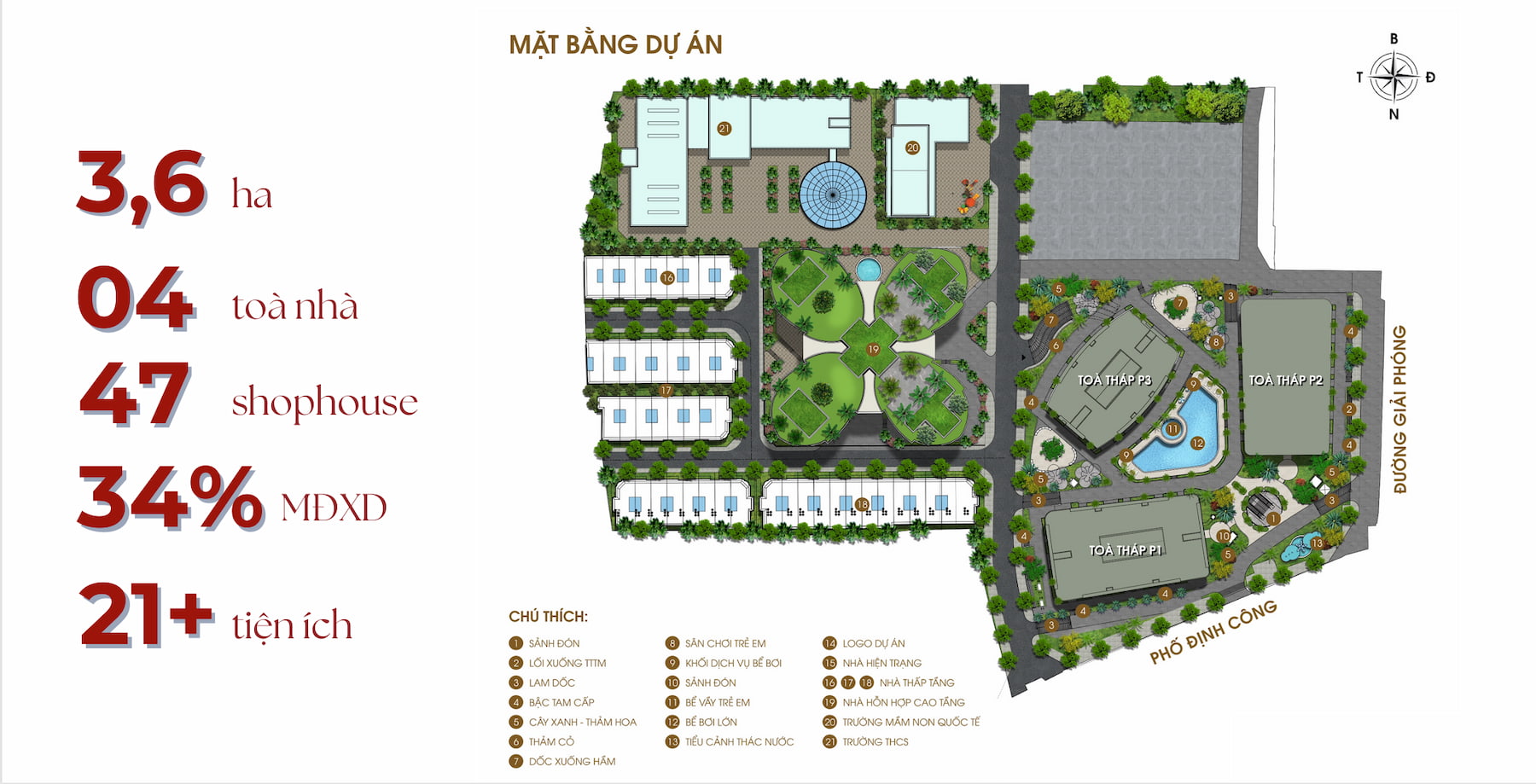 Mặt bằng tổng thể dự án The Queen