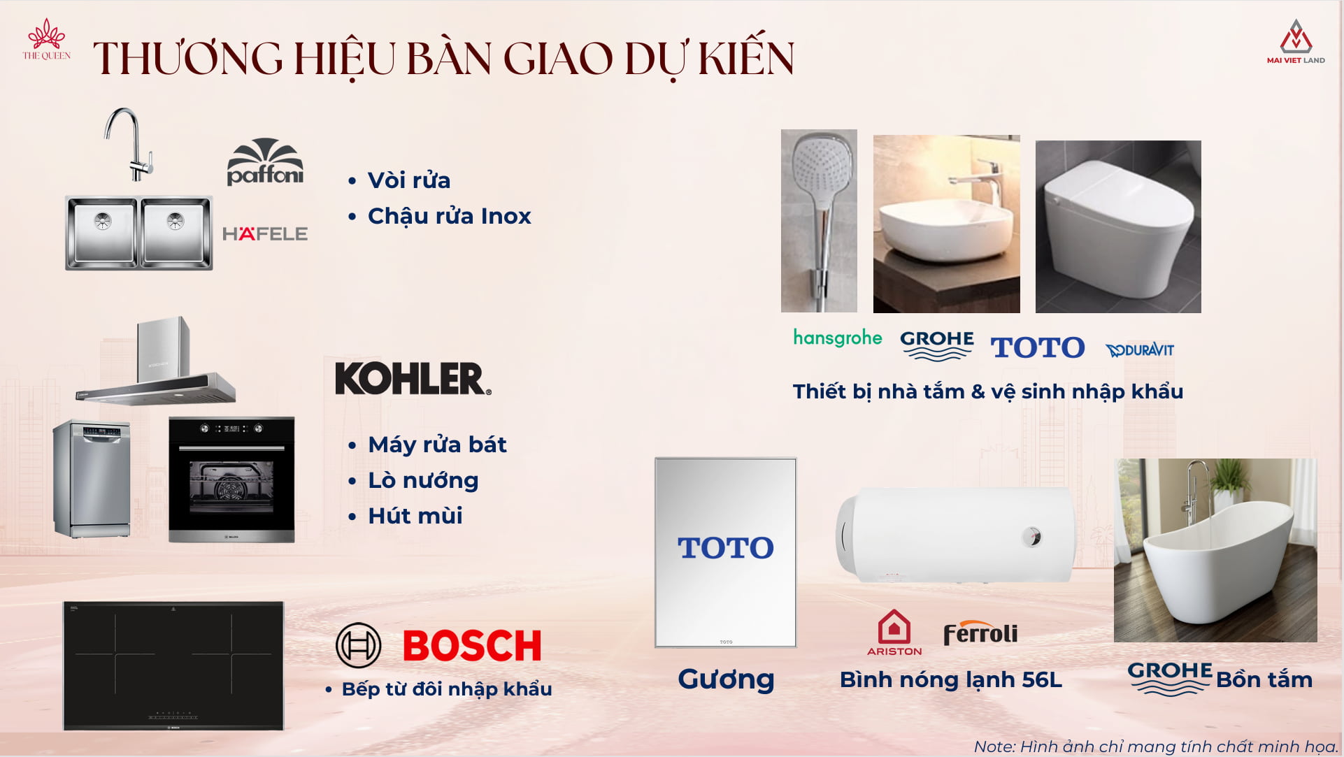 Danh mục nội thất dự án The Queen