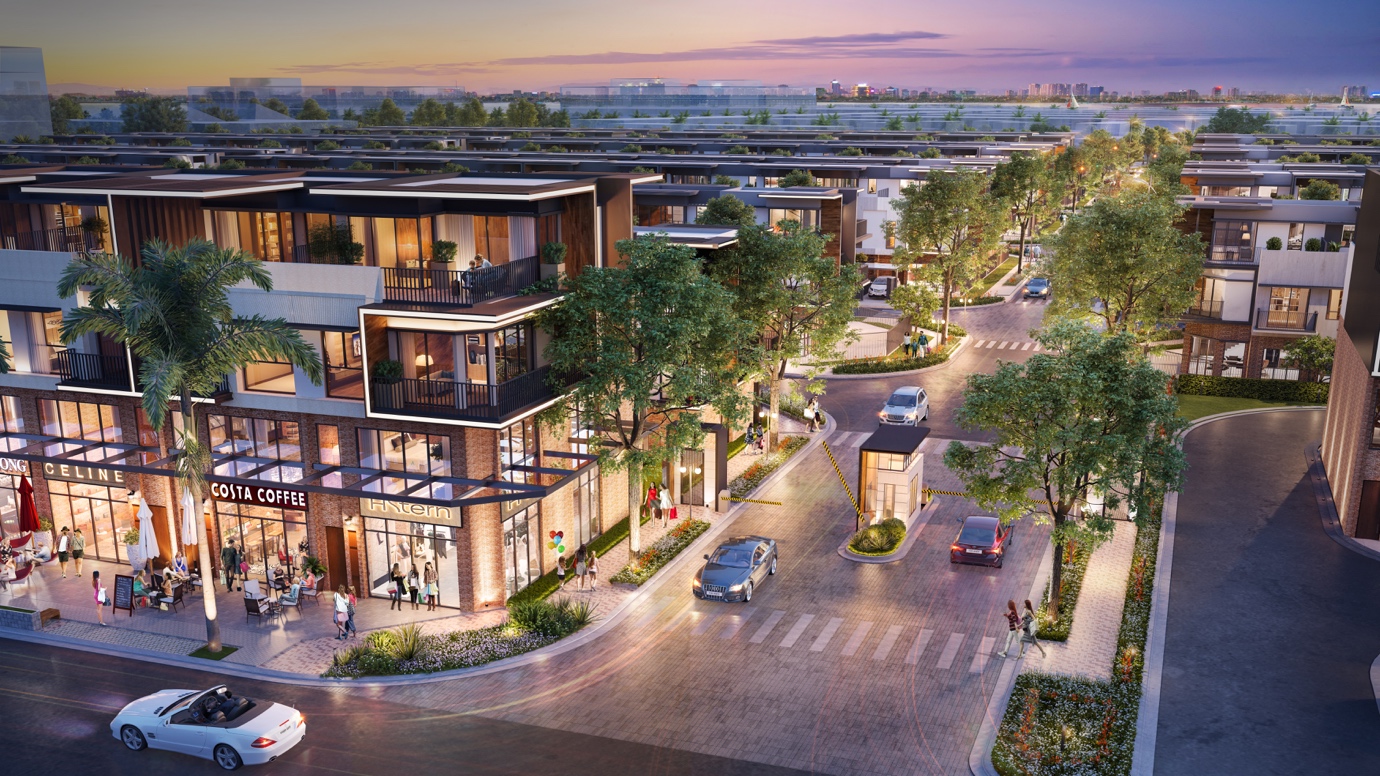 Phối cảnh thiết kế liền kề The Park Lane Linh Đàm