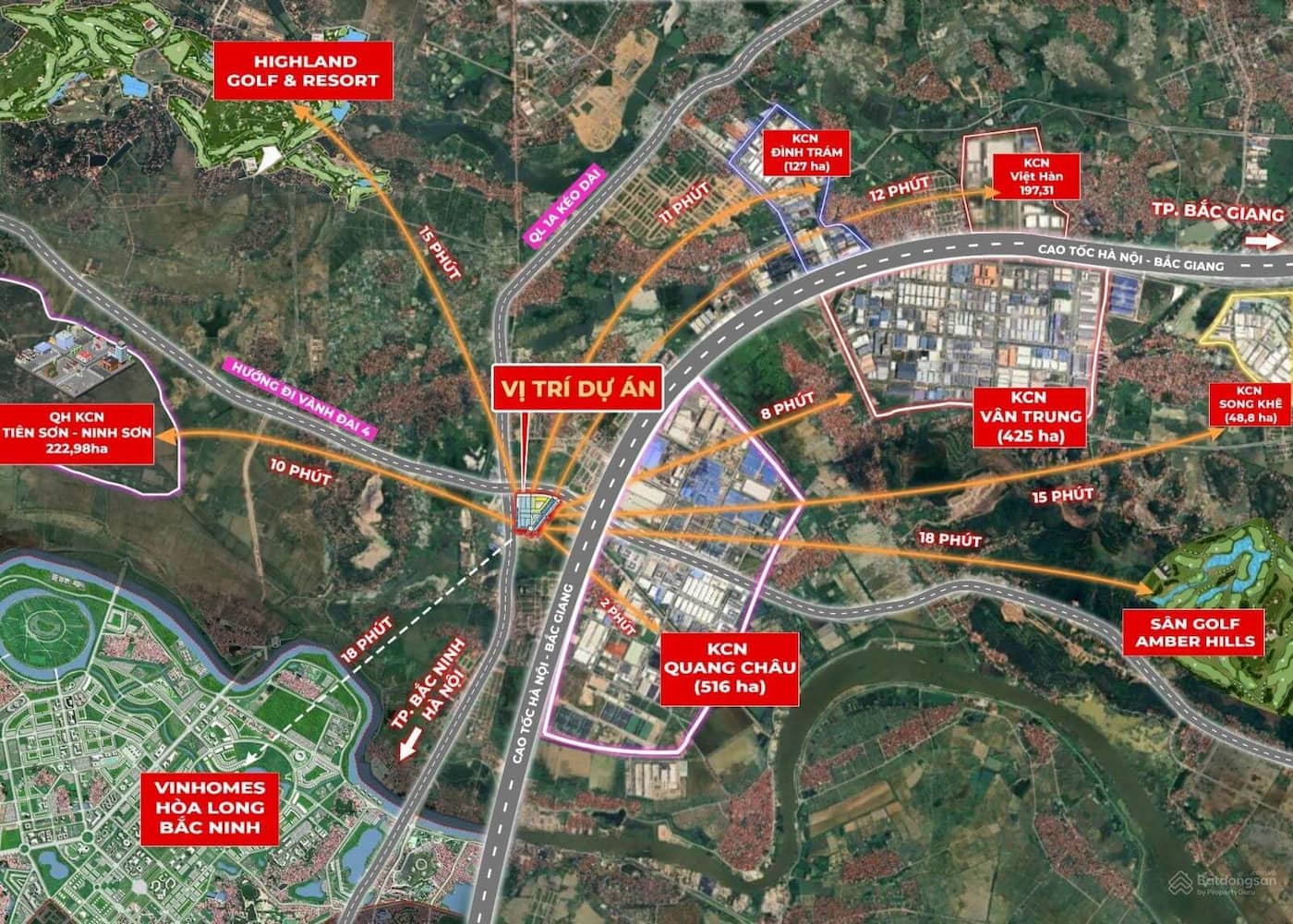 Vị trí ngay cửa ngõ KCN Quang Châu