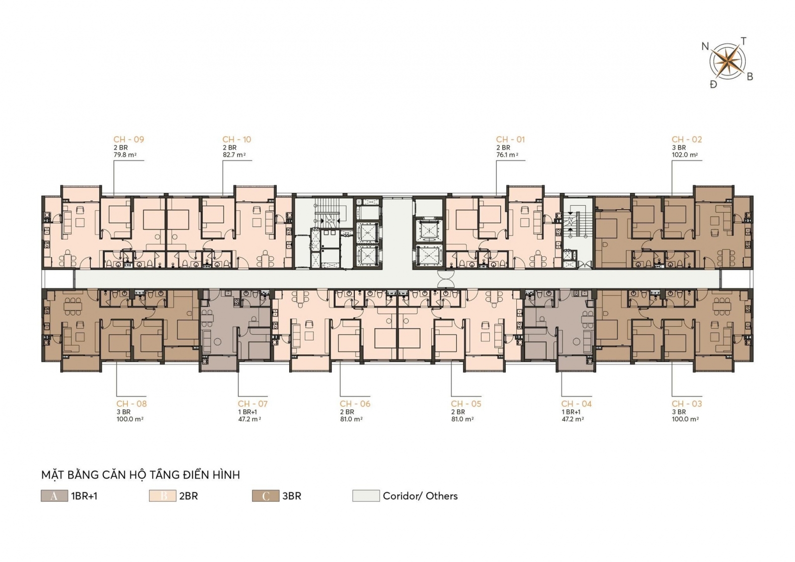 Mặt bằng LakeView Tower Giải Phóng