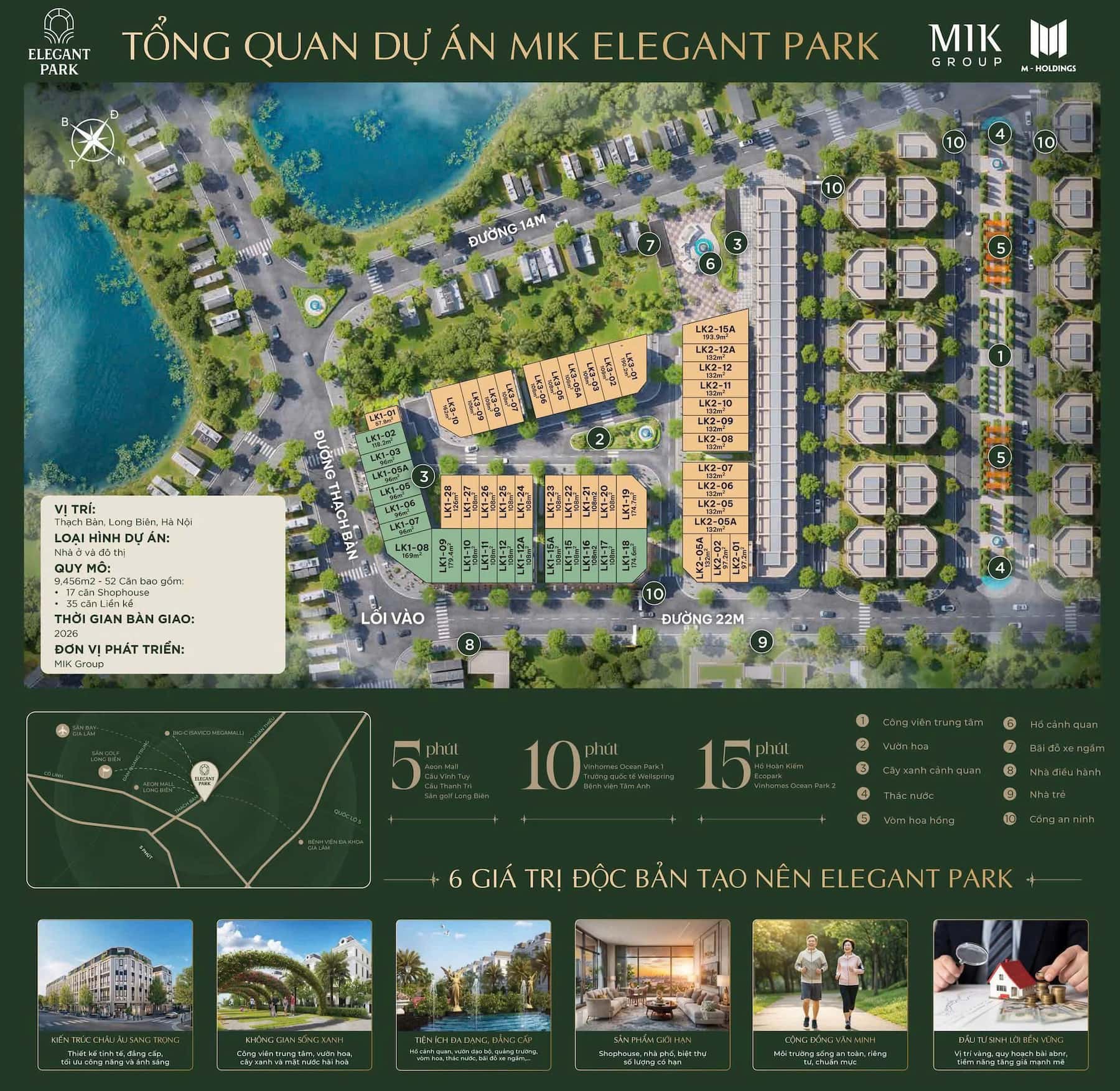 Mặt bằng phân lô Elegant Park